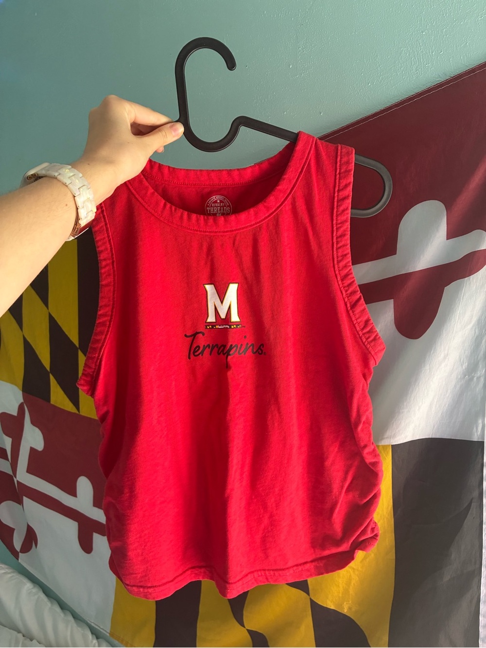 Red Maryland Terrapins Sleeveless Logo Tank Top